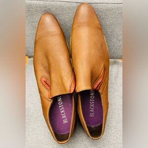 NEW Blackstone Tan Leather Loafters EU 49 US 15